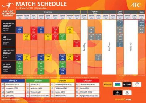 亚洲杯篮球赛2022赛程安排表